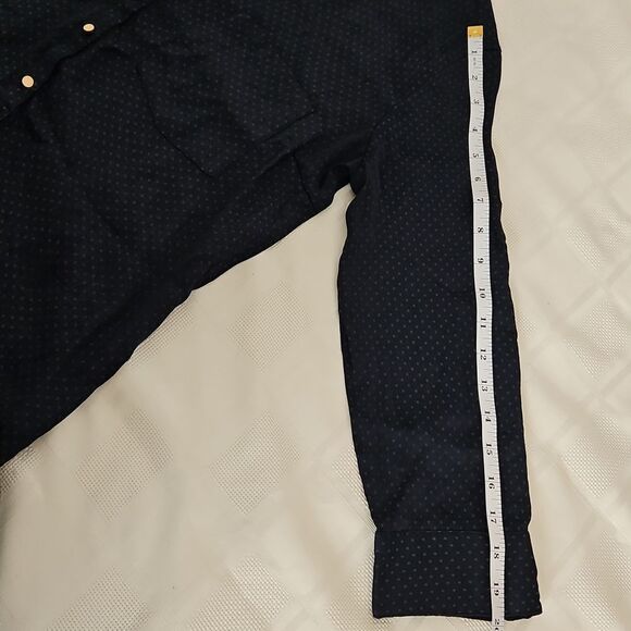 Zara Women's Casual Button-Down Shirt Long Sleeves Shirt Navy Blue Small - Picture 9 of 16